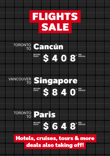 Flights Sale - Dec 1-8