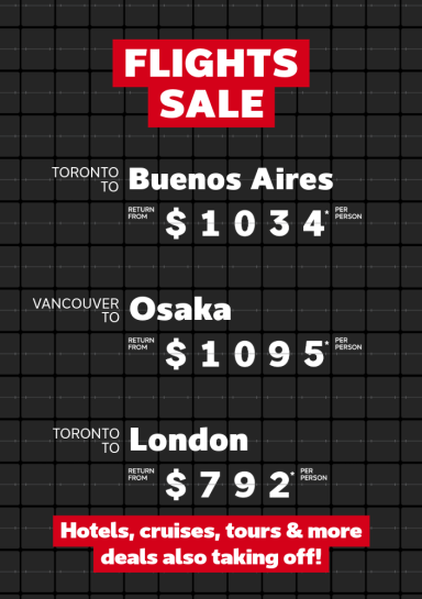 Flights Sale - Feb 23 - Mar 2