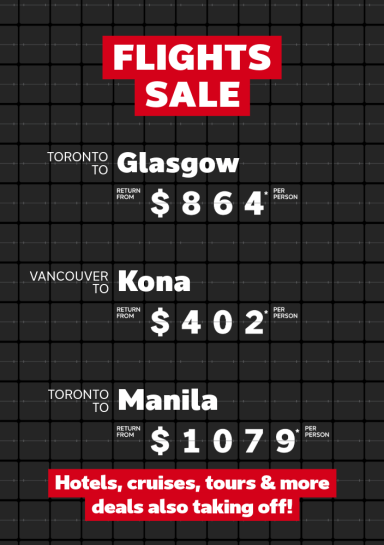 Flights Sale - Jan 12-19