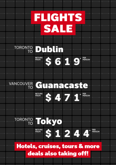 Flights Sale - Jan 19-26