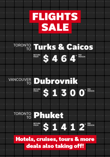 Flights Sale - Jan 26-Feb 2