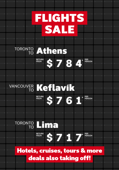 Flights Sale | Mar 2-9, 2026