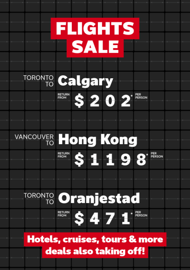 Flights Sale | Mar 30-Apr 6, 2026