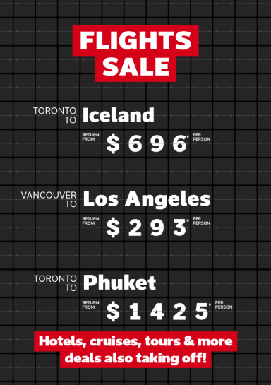 Flights Sale - Nov 10-17
