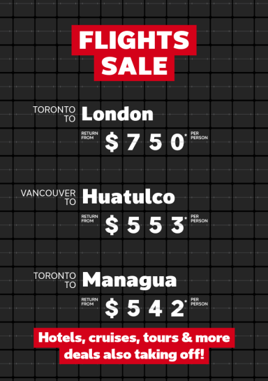 Flights Sale - Nov 24-Dec 1