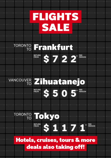 Flight Sale - Oct 27-Nov 3