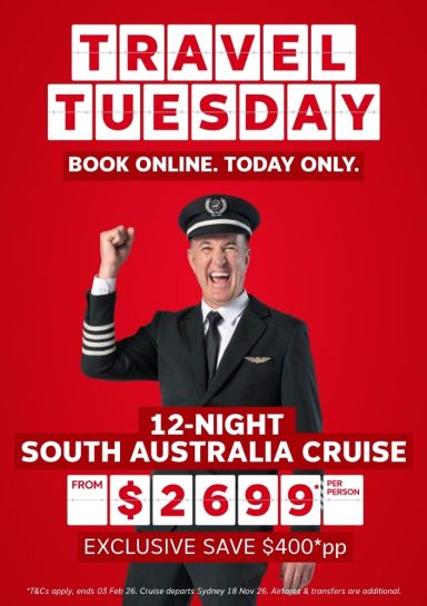 12-night south australia cruise from $2699*pp