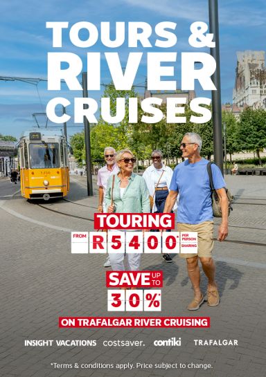 A couple on a river cruise package.