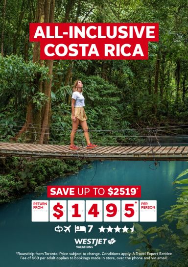 All-inclusive Costa Rica return from $1495* per person