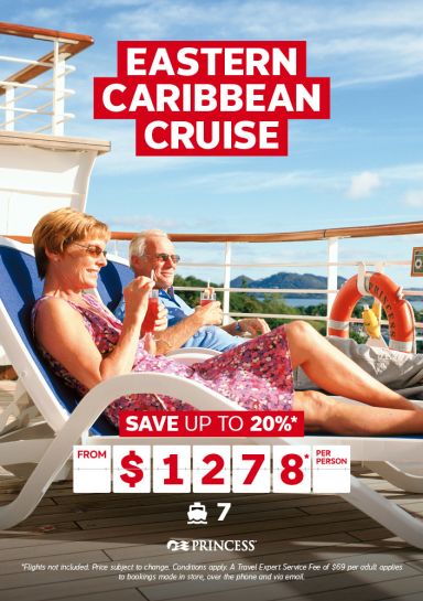 7 night Eastern Caribbean Princess Cruise - Save up to 20%* from $1278* per person