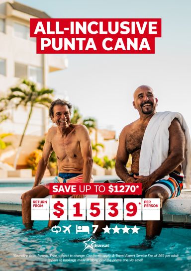 All-inclusive Transat - Punta Cana 7-night vacation - Save up to $1270* return from $1539* per person