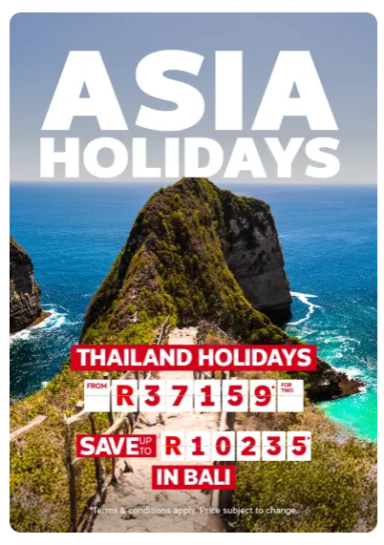 A view of a beach and mountain regarding an Asia holiday package.