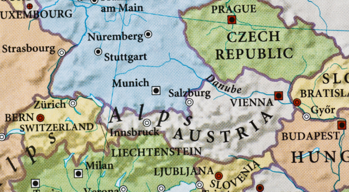 A political map of central Europe