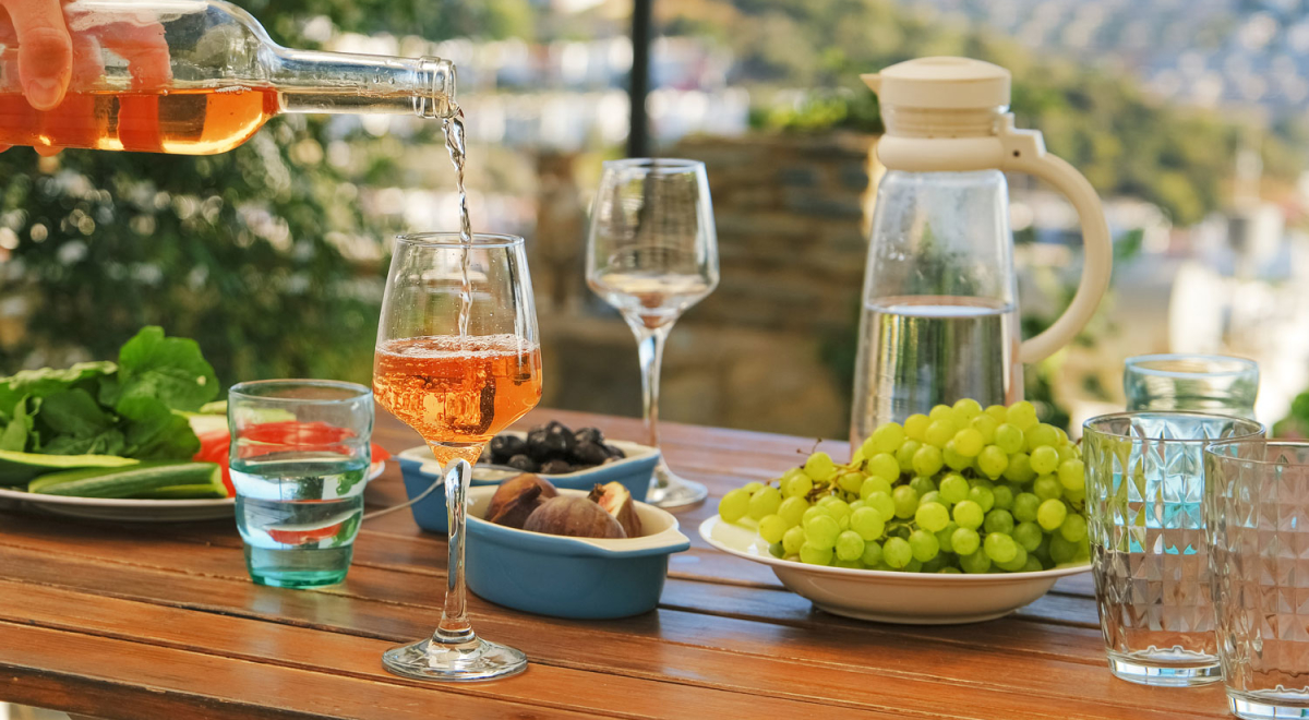 Table set for dinner outside