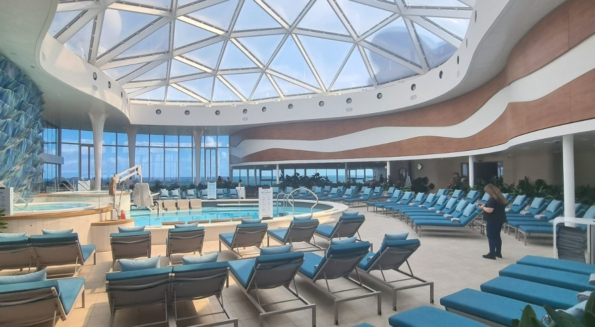 The solarium on board the Celebrity Beyond