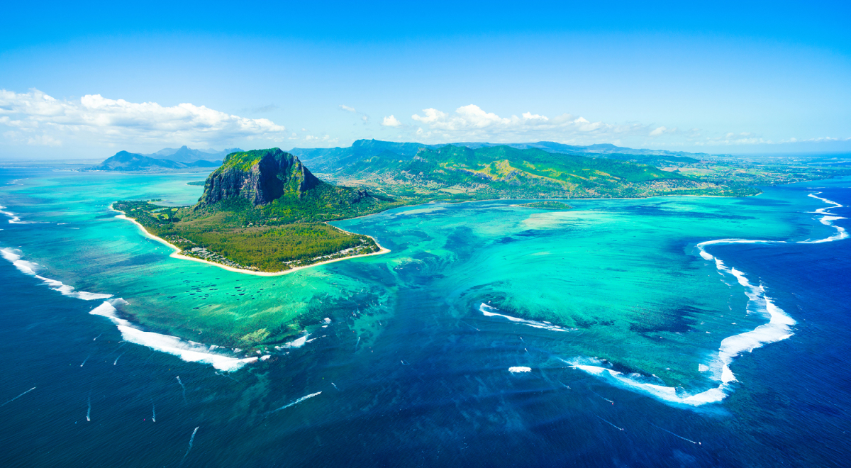 a beach in Mauritius