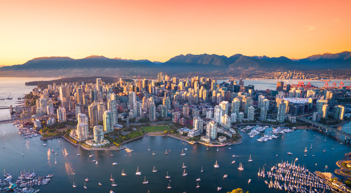 Aerial view of Vancouver, British Columbia