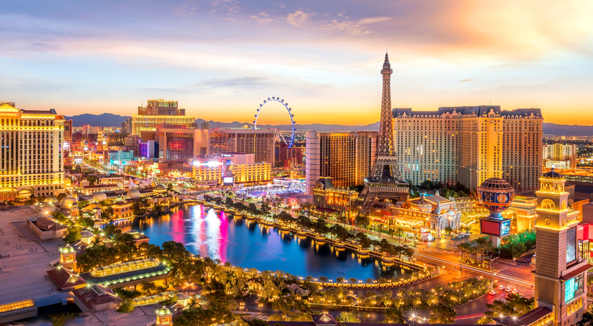 The Las Vegas Strip at sunset