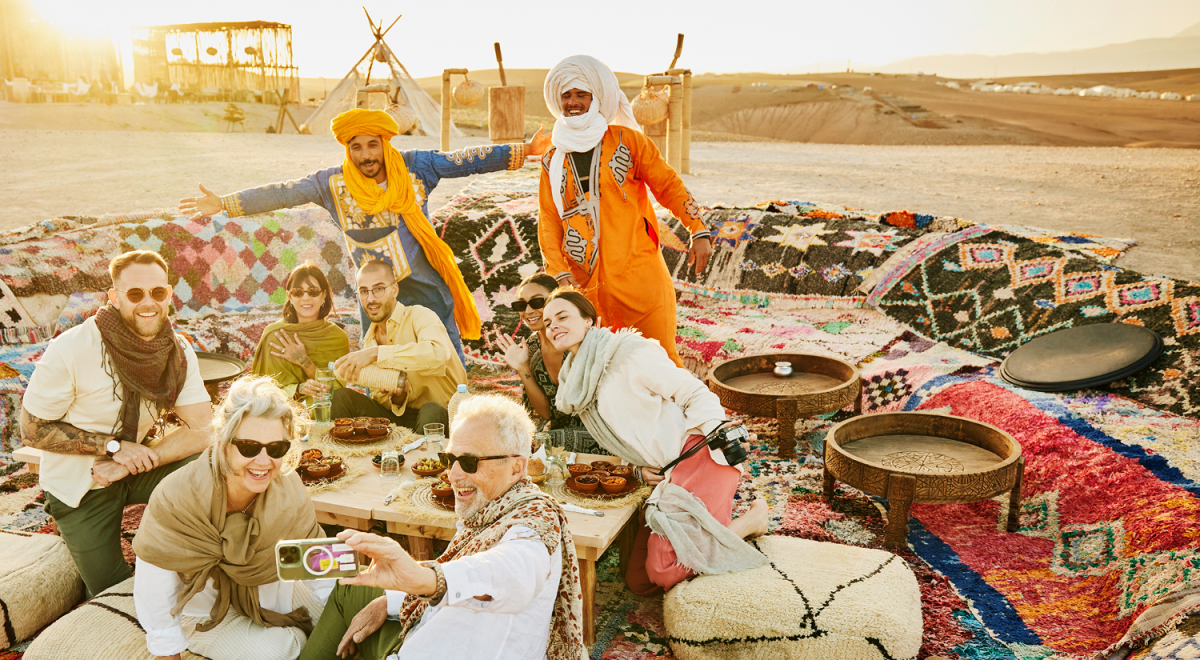 Tour group in Morocco