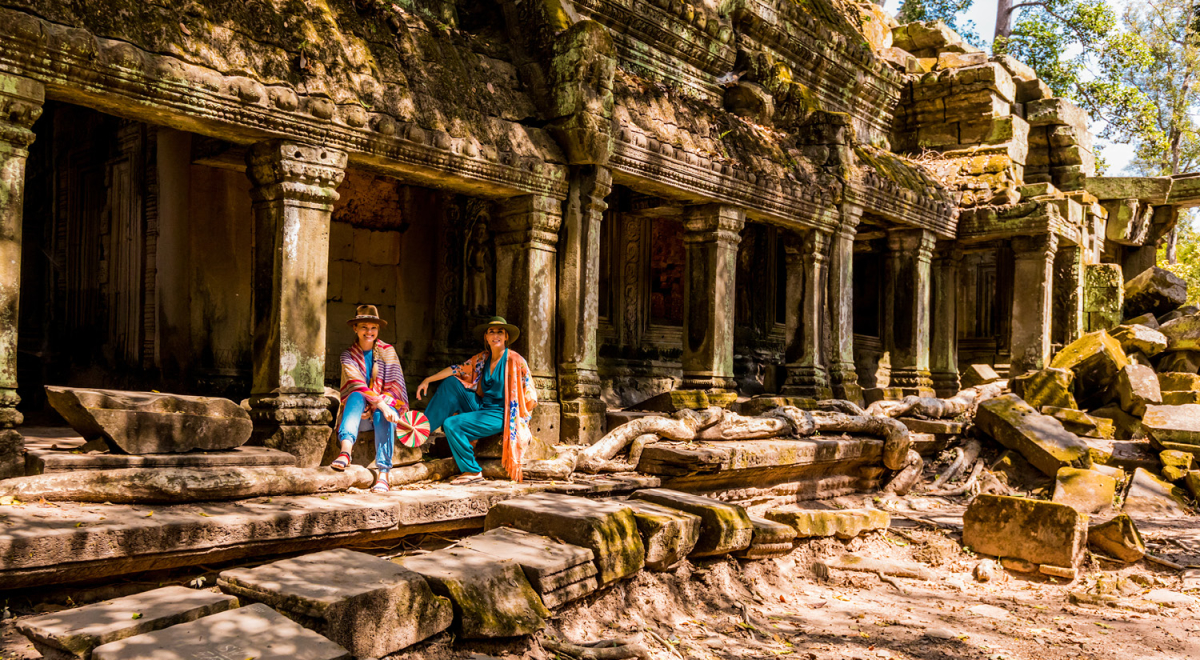 Travellers at Angkor Wat