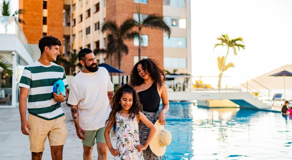 Family on a vacation in Mexico