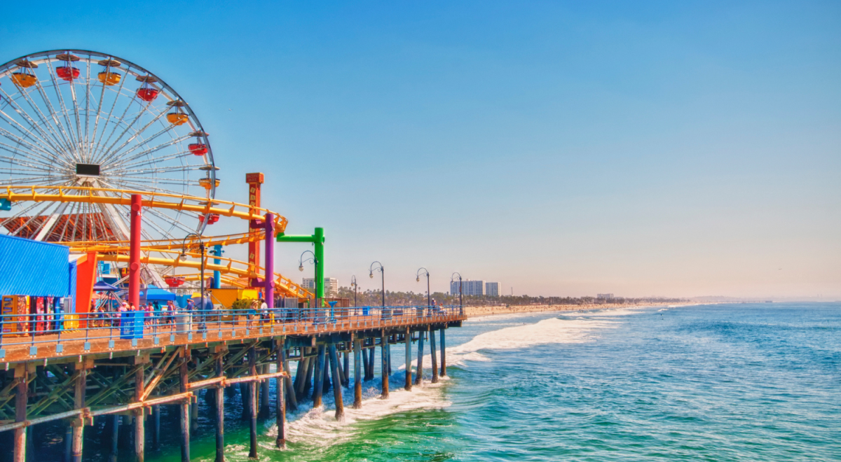 Sunny beach paradise in Santa Monica USA