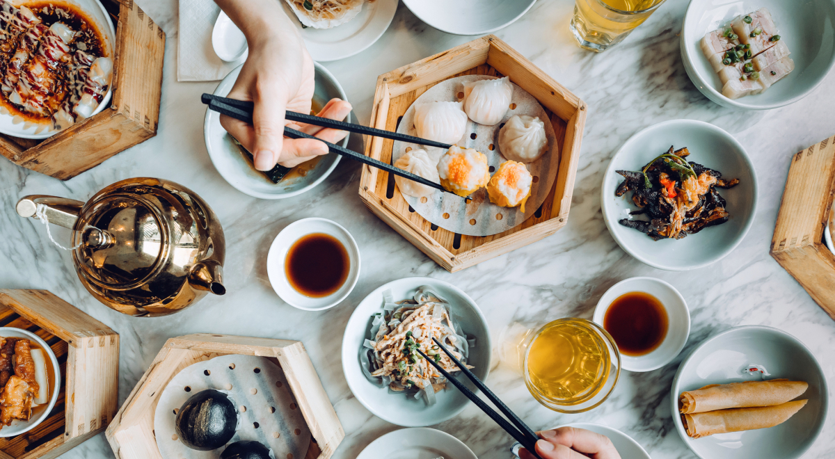 Cantonese food on a table