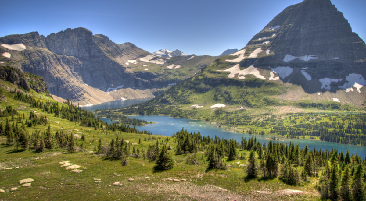 Glacier National Park, Montana. Logan Pass, the Hidden Lake