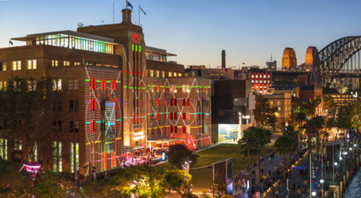 Panoramic view of Vivid Sydney, Australia