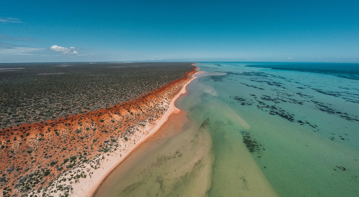 Coastline of Shark Bay in Western Australia