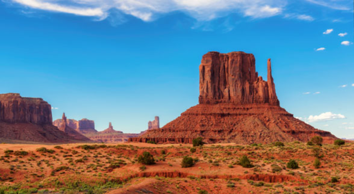 Image of death valley in the USA, blue sky and sunny day