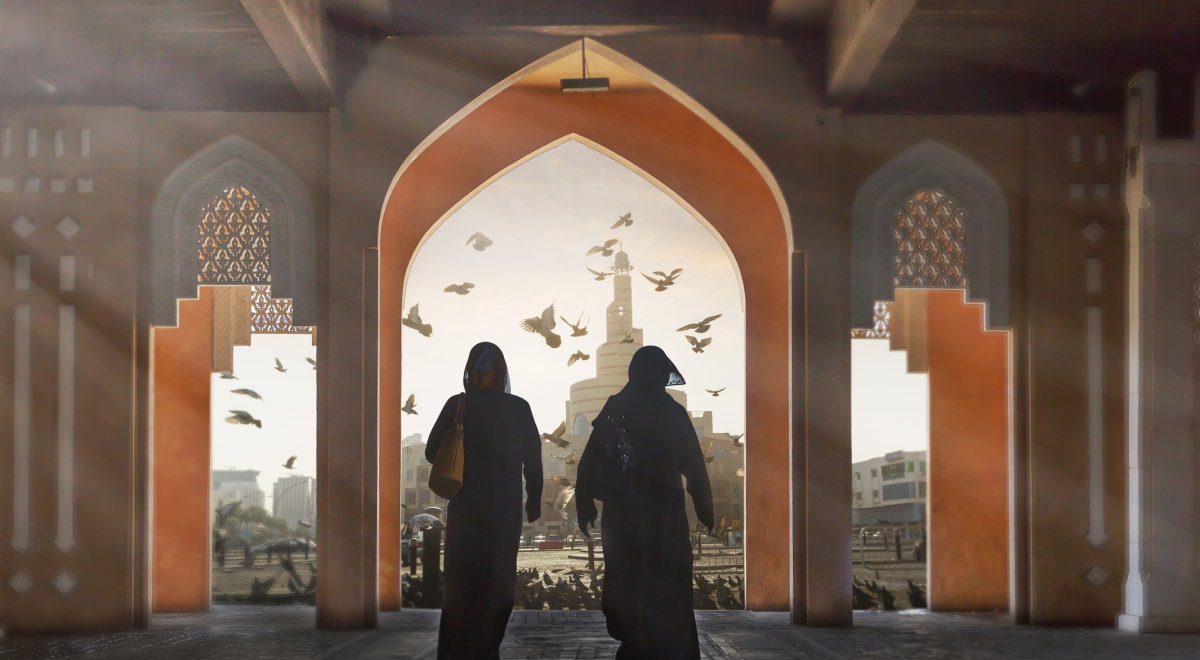 Two women in Qatar