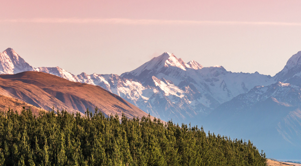 snow capped mountain in New Zealand 