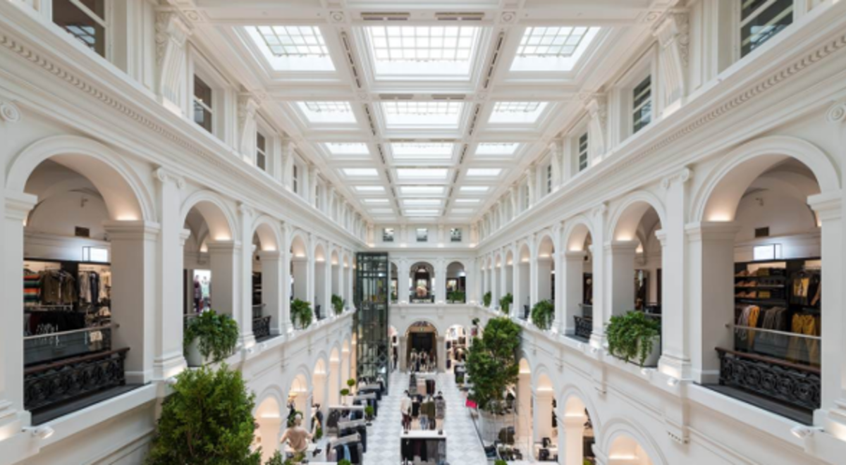 Interior design of the first H&M outlet in Melbourne Australia