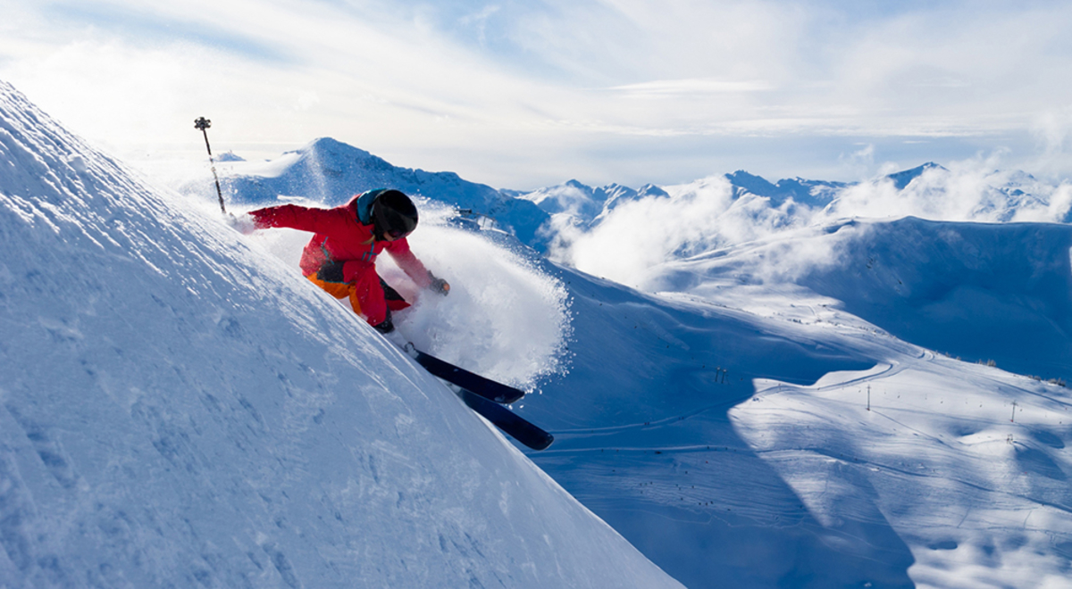Female skier in Canada