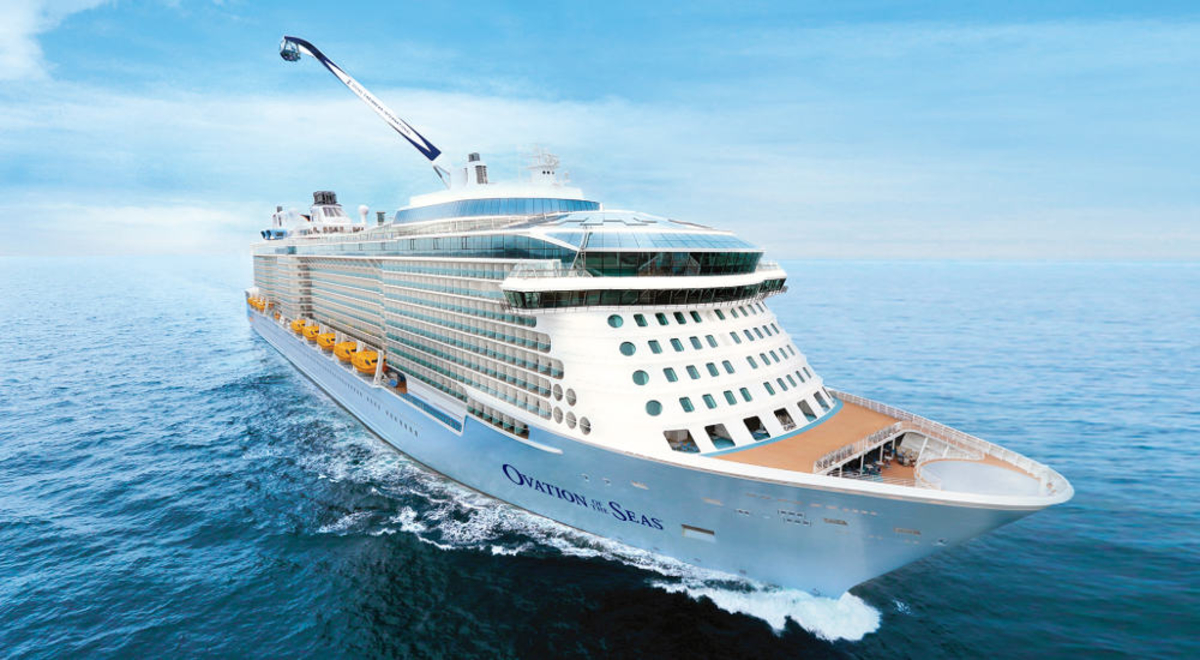 Royal Caribbean's Ovation of the Seas sets sail.