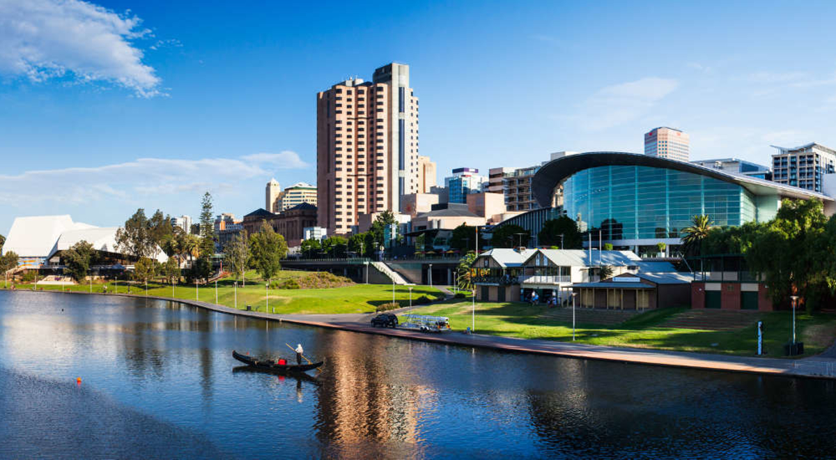 Building beside a body of water