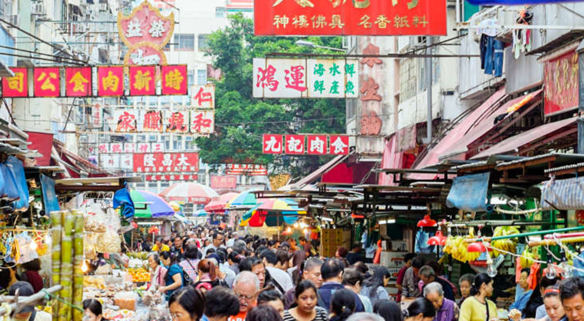 A busy street in China 