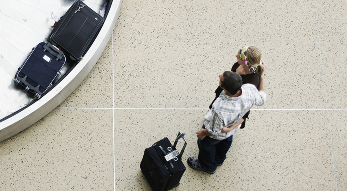 australian airline baggage carousel ariel view