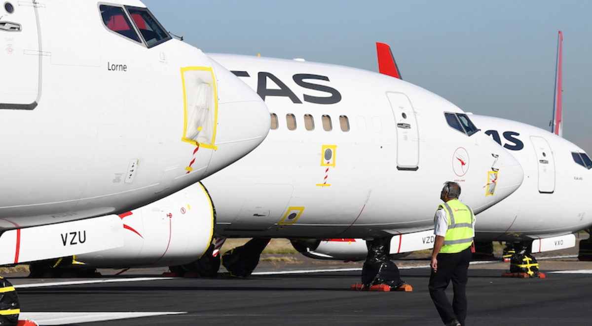 Qantas aircraft grounded in Sydney