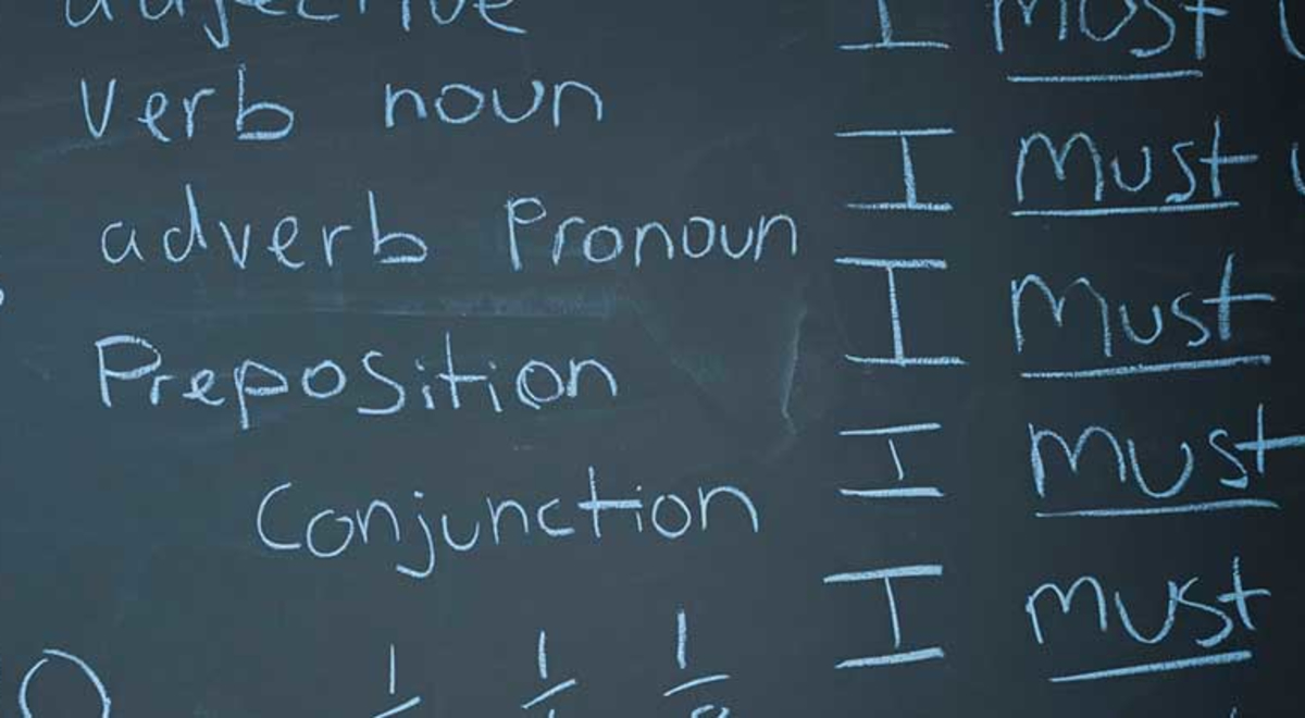 Languages on chalkboard 