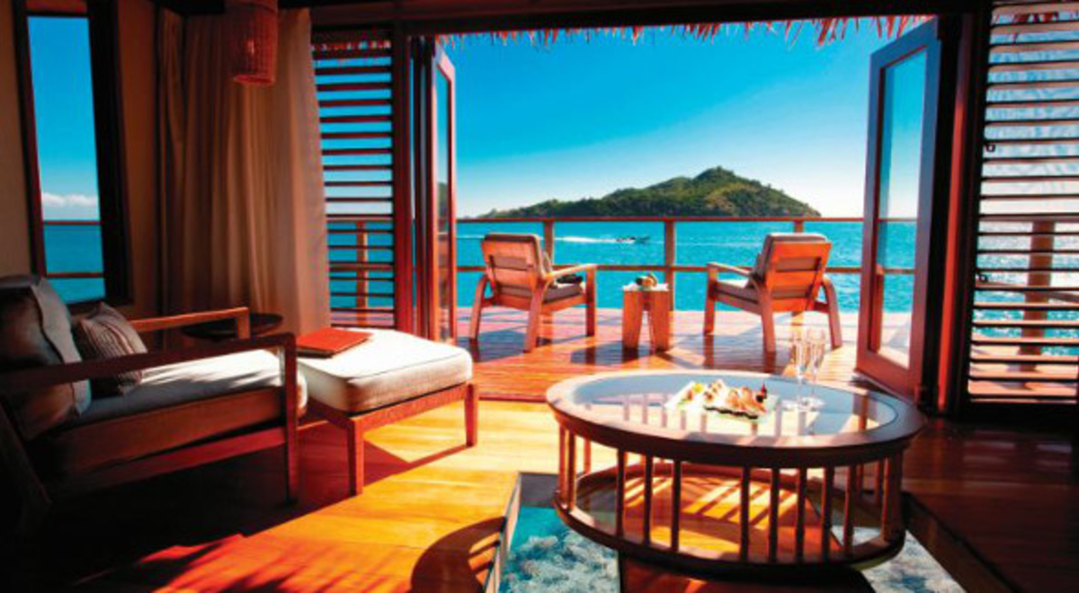 Ocean view from water villas 