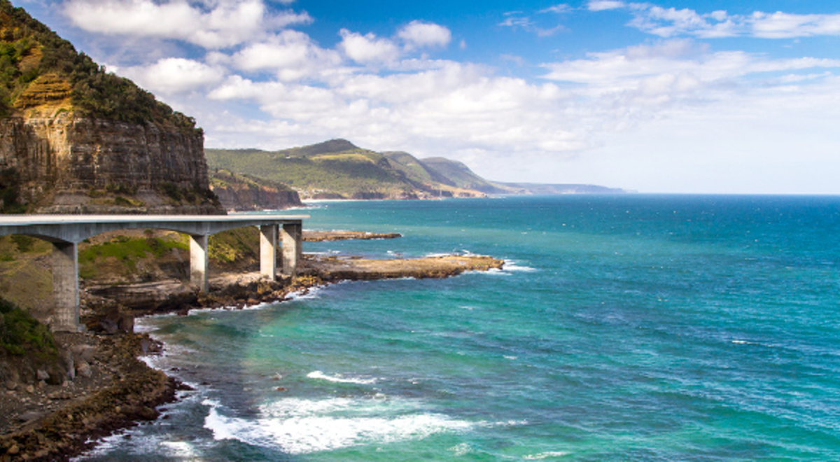 View from the famous Sea Cliff Bridge in Australia