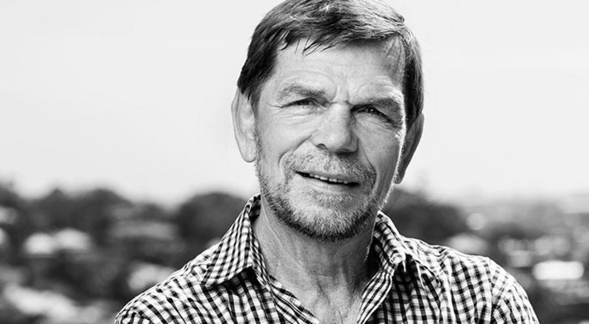 Black and white image of Graham “Skroo” Turner