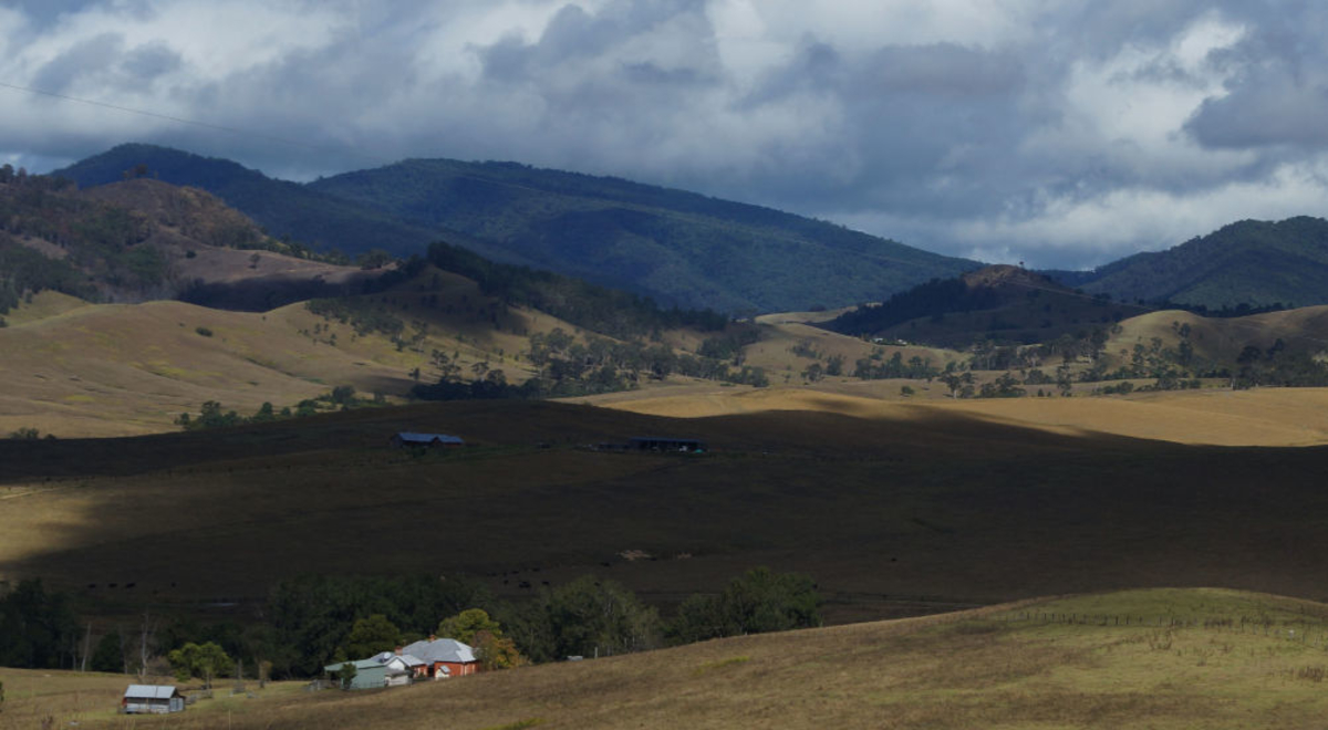 Valley and road along Gloucester top view