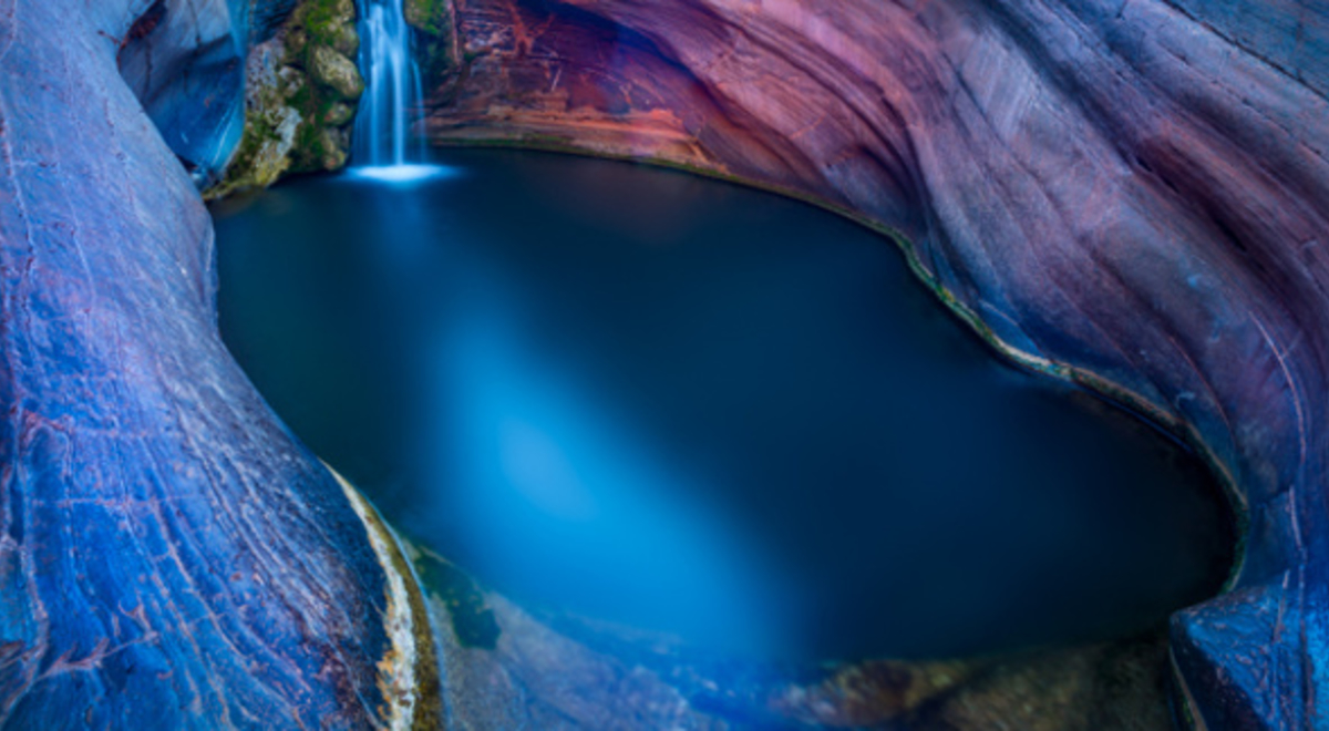 A waterfall in Karijini National Park, Western Australia