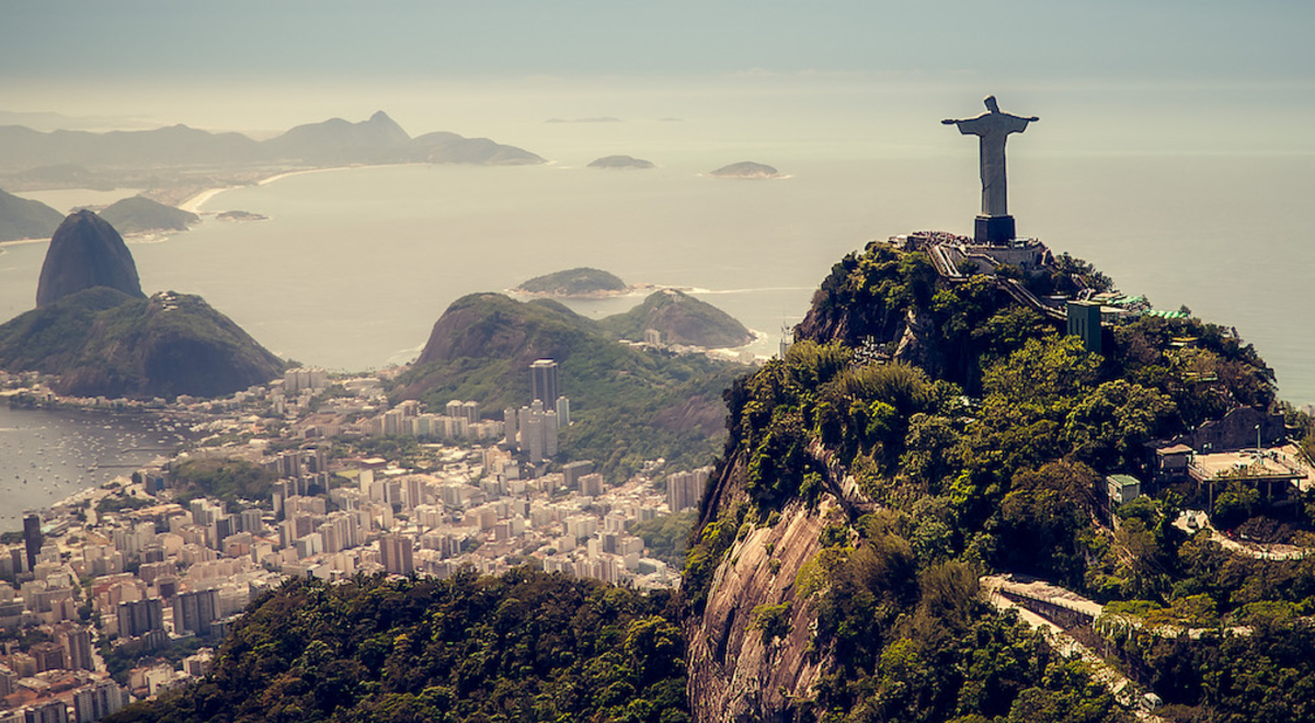 Rio di Janiero with christ the redeemer statue