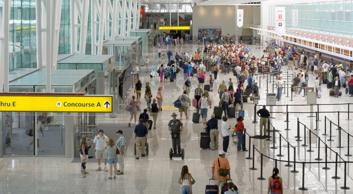 Busy airport