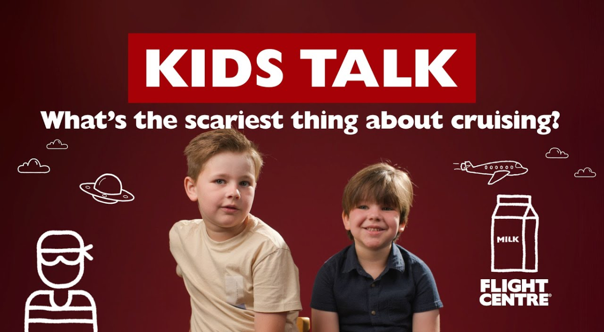 two boys sitting next to ninja and milk graphic