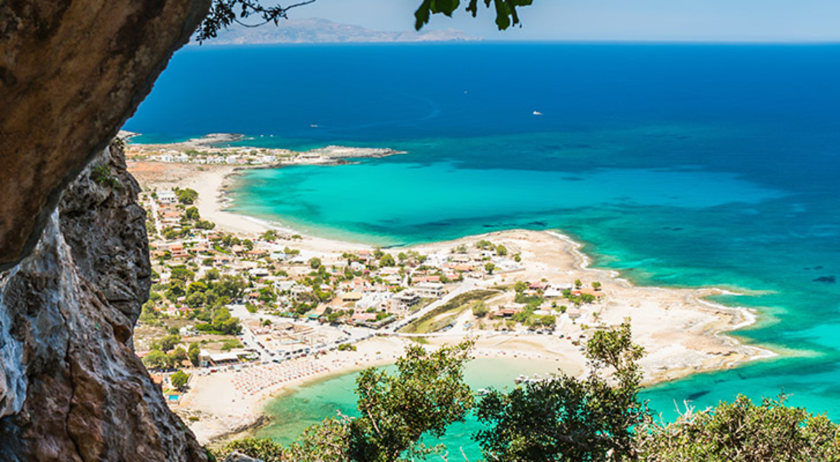 Aerial view of the beach